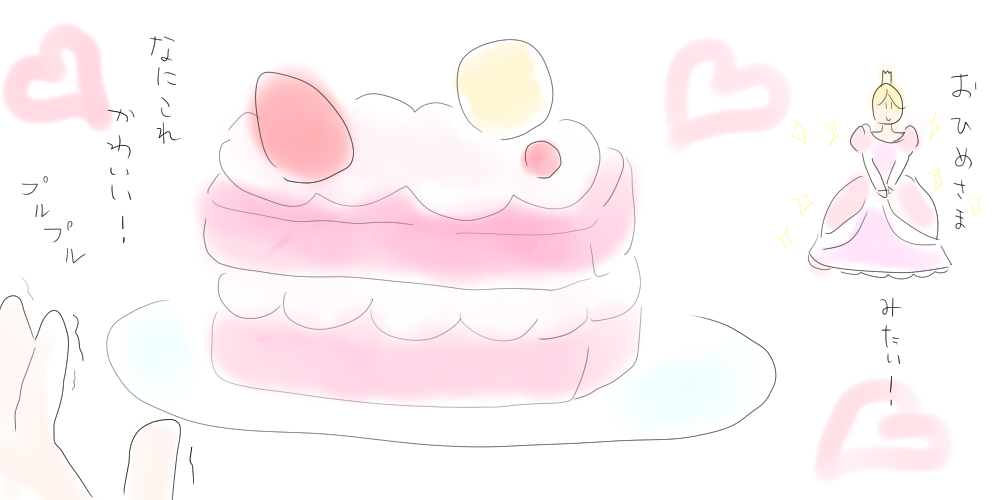 お姫さまケーキの絵